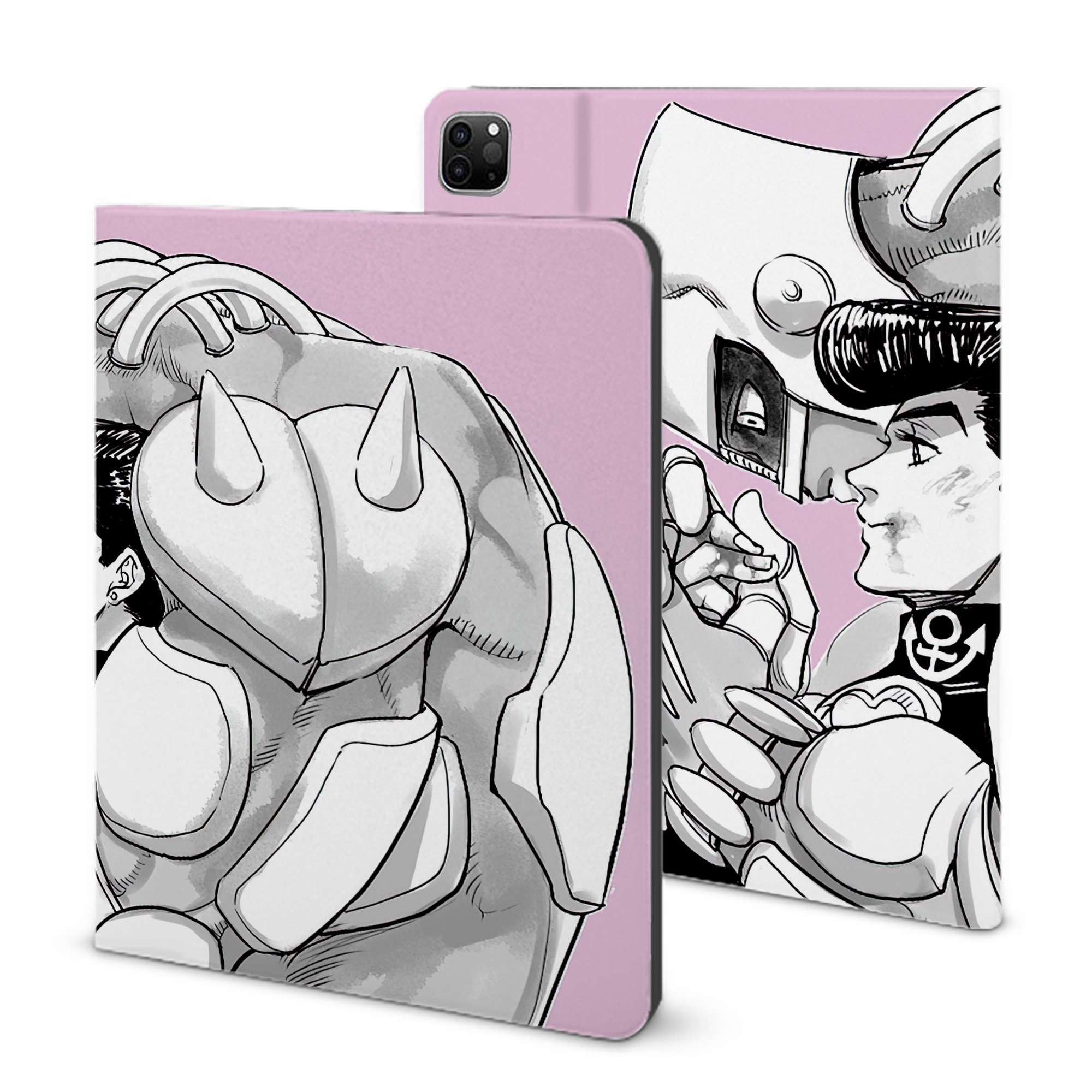 （画像用） ジョジョの奇妙な冒険 JoJo's Bizarre Adventure IPad ケース ブック型 PUレザー TPU 耐衝撃 軽量 薄型 ペン収納なし 全面保護 IPad 各モデル対応